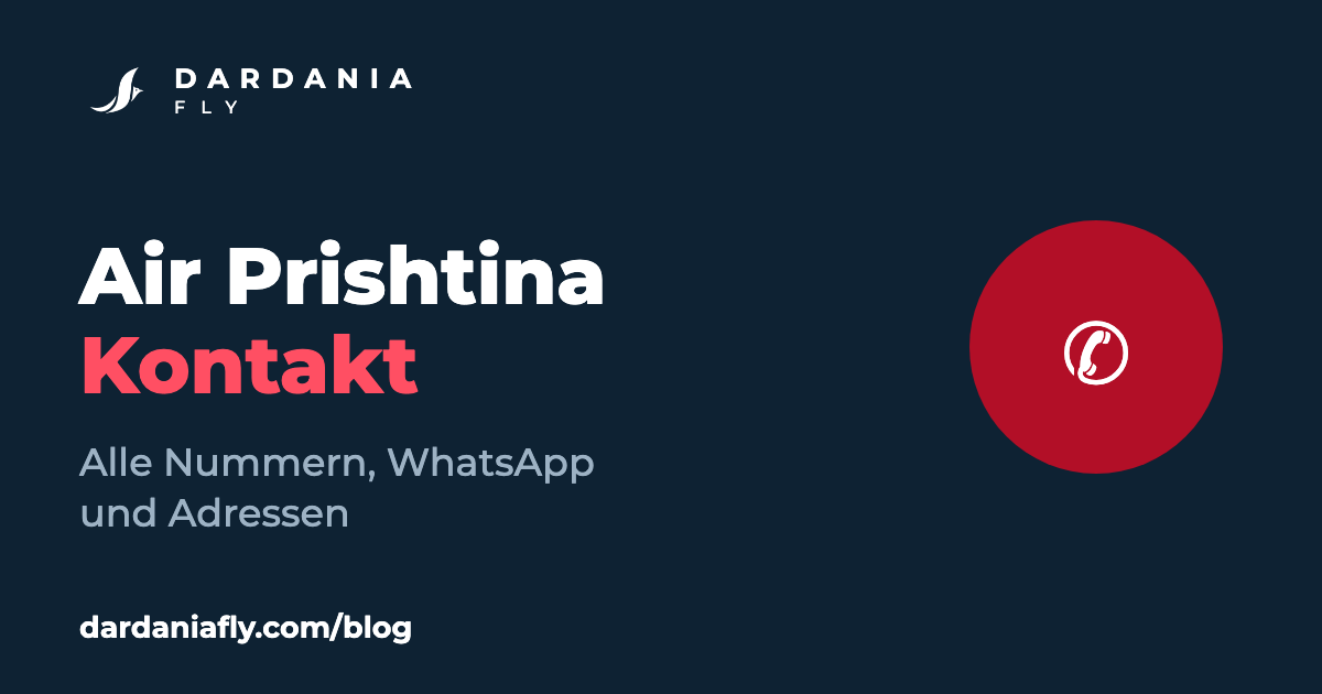Illustration: Air Prishtina Kontakt, alle Nummern, WhatsApp und Adressen, DardaniaFly